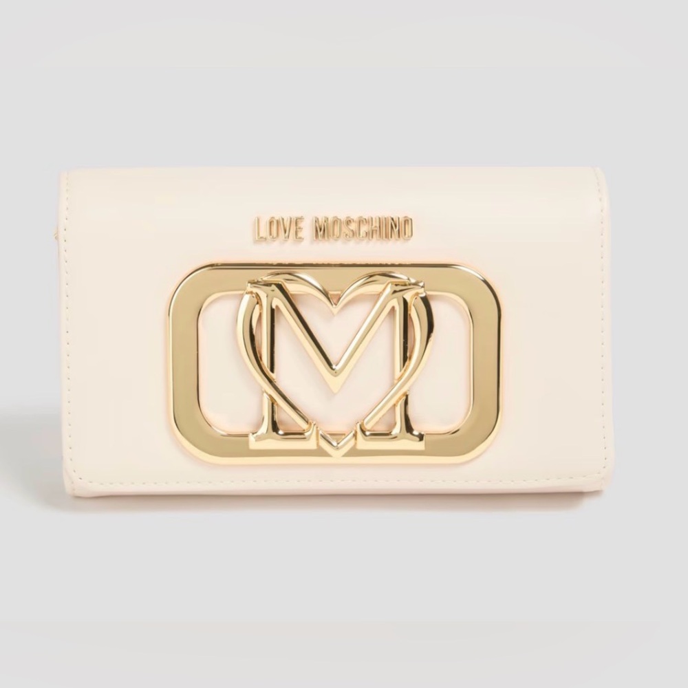 Love Moschino Gold Rush embellished faux leather wallet